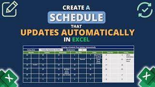 Create a Schedule in Excel That Updates Automatically