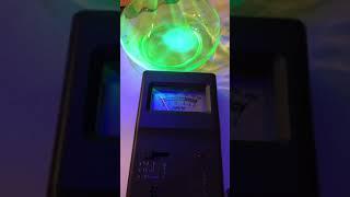 Radiation Alert Monitor 4 (Heathkit RM-4) made by SEI, testing Uranium Glass