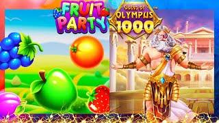 Another Fruit Party Session and R250 Spins on Gates of Olympus 1000!