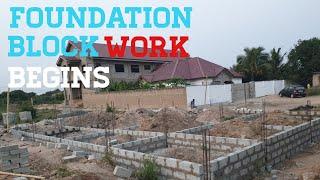 Foundation Block Work | Episode 1 Building a House In Ghana Africa And the Cost