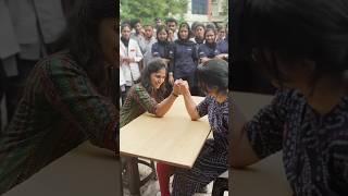 Arm wrestling girls and boys challenge  College movement #armwrestling #festival #manasilaayo