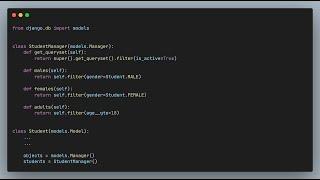 Model Manager in Django | Python