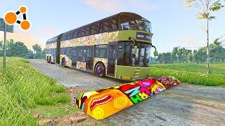 Bus Vs Spinning Speedbump BeamNG.drive | Beamng Crashes TV