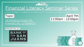 Financial Literacy Seminar Series Part 1