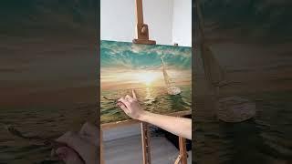 Painted another canvas with oil paints #artpainter #trendingshorts #painter #arts #kiraacreations