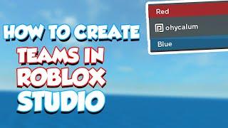 How to CREATE TEAMS in ROBLOX STUDIO 2020!