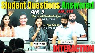 Student Questions Answered by IAS Srushti Deshmukh Gowda & IAS Arjun Gowda | @Tathastuics