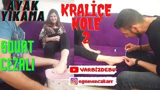 KRALİÇE KÖLE 2 ( KRAL VEZİR ) AYAK YIKAMAK ve AYAKLARINA OJE SÜRDÜK !!!