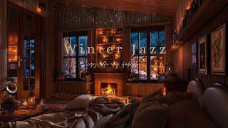 Relaxing winter ambience in cozy bedroom Winter night deep sleep music for relaxation & study ️