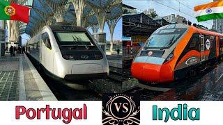 INDIAN RAILWAYS Vs PORTUGUESE RAILWAYS Comparison in 2024 || India Vs Portugal