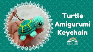 Mini Turtle Amigurumi || Easy Step-by-Step Crochet Keychain Tutorial for Beginners