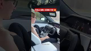 FULL SELF DRIVING my TESLA with MY FEET!!??  #tesla  #fsd