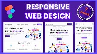 Make Your Web Design Responsive in 7 Minutes| Figma Tutorial