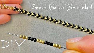 Easy Seed Bead Bracelet Tutorial: Chevron Beaded Bracelet | Beads Jewelry Making
