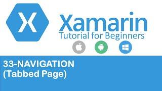 Xamarin Forms #33 Navigation: Tabbed Page