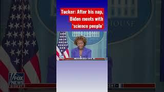 Tucker roasts Karine Jean-Pierre’s remarks with ‘awestruck press corps’ #shorts