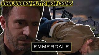 John Sugden Plots New Crime as Robert Issues Emmerdale Warning