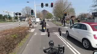 Eerste rijles op de weg (AVD) verkeersdeelname, pittige route en leuke beginners fouten!