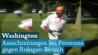 USA, Washington: Ausschreitungen bei Protesten gegen türkischen Präsidenten Recep Tayyip Erdogan