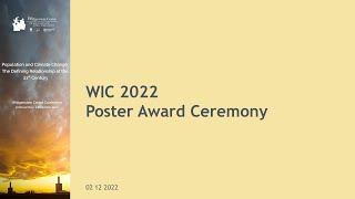 WIC 2022: Poster Award Ceremony