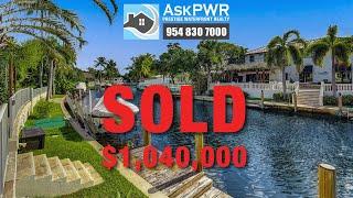 SOLD $1,040,000 East Boca Raton Waterfront Home Royal Oak Hills - 98 SW 8th Ave Boca Raton FL 33486