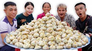 Bà Tân Vlog - Lần Đầu Làm Mâm Há Cảo Tôm Thịt Khổng Lồ Đãi Cả Làng