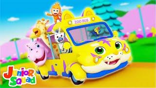 Wheels on the Bus Going to the Zoo - Learn Zoo Animals with Fun Rhyme