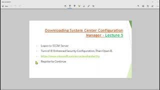 Lecture 5 How to download System Center Configuration Manager