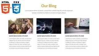 How to Create a Responsive Blog Section Using HTML and CSS | Blog HTML CSS