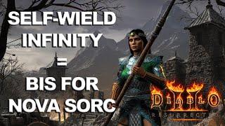 Why Self-Wield INFINITY is the Best in Slot for ES NOVA Sorceress (Diablo 2 Resurrected)