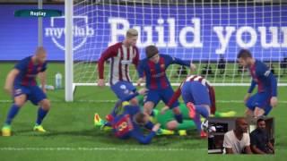 PES 2017 Gameplay -  Barcelona vs Atletico Madrid