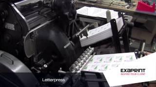 Letterpress Printing from Exaprint