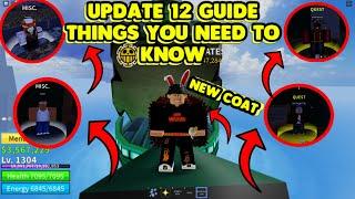 BLOX FRUIT UPDATE 12 GUIDE/EVERYTHING YOU NEED TO KNOW & NEW RACE (roblox)