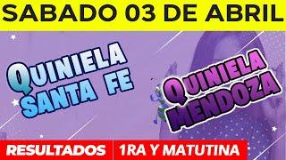 Quinielas Primera y matutina de Santa Fe y Mendoza Sábado 3 de Abril