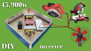 How to make a simple inverter 45900w, 2 transformers, No IC