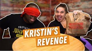 My Husband Tries to Guess The Fast Food Burger! [Blind Fold Taste Test]