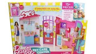 Barbie Pet Care Center Unboxing Toy Review with Nursery, Daycare, Check-ups and more!