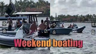 weekend boating, miami sandbar boating fun weekend tbt