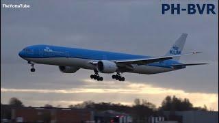 KLM - Boeing 777-300 ER - Lands at AMS (PH-BVR)