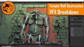 Temple Wall Destruction - Blender VFX Breakdown