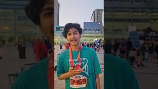 Mohammad Mahad finished 5K run for GLT at the Media city Manchester in aid of children eye surgeries