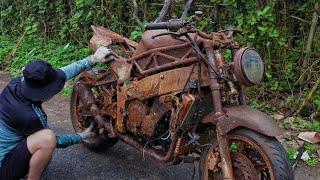 Fully restoration old KAWASAKI Z900 supercar, 90% rusted and damaged, manufactured in 1980