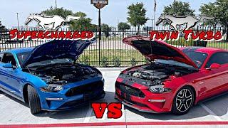 Supercharged vs Twin Turbo Mustang GT...  Which is more fun?