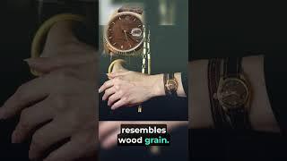 Elevating Elegance: Rolex 18K Gold Datejust 16018 "Wood Dial" ⌛ #shorts #InnovativeLuxury