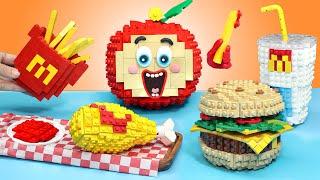 LEGO Mc Donald's Fast Food Collection - Stop Motion Lego Cooking ASMR