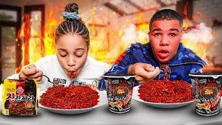 Cali VS Big Brother Spicy Noodle Challenge!!