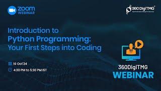 Python Programming your First Steps into Coding | 360DigiTMG
