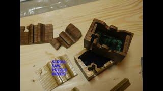 Scroll saw puzzle boxes