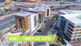 Aerial Video of Home2 Suites by Hilton and TownePlace Suites by Marriott in Las Vegas