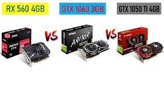 RX 560 vs GTX 1060 vs GTX 1050 Ti - i5 8400 - Gaming Comparison